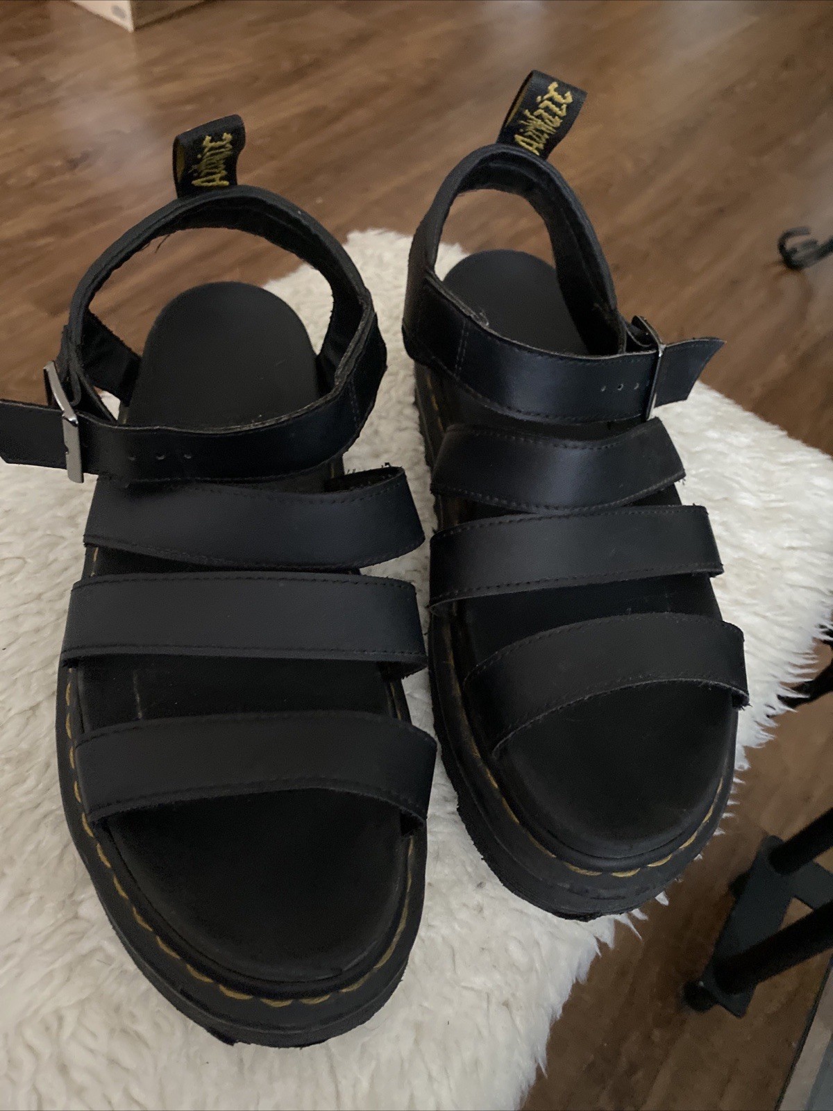 Dr.Martens Black Leather Blair Sandals Woman size 10 US/42 EUR
