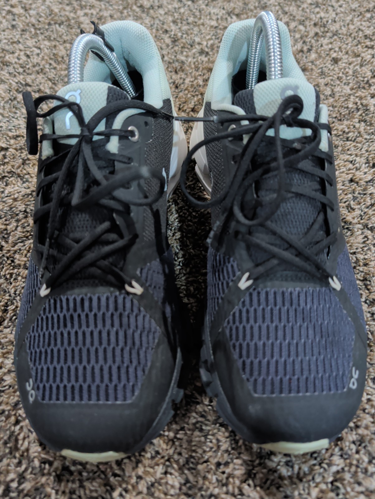 On Cloud Cloudflyer 4 Womens Sz 9 Black White Gray Teal Athletic Running Shoes