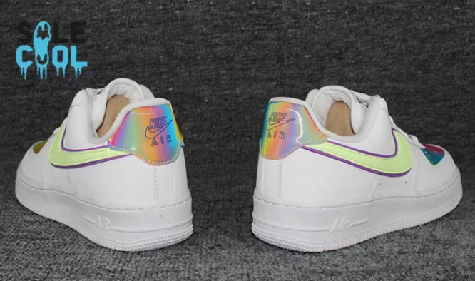 Nike Air Force Easter White Barley Volt Hyper Blue Womens CW0367-100