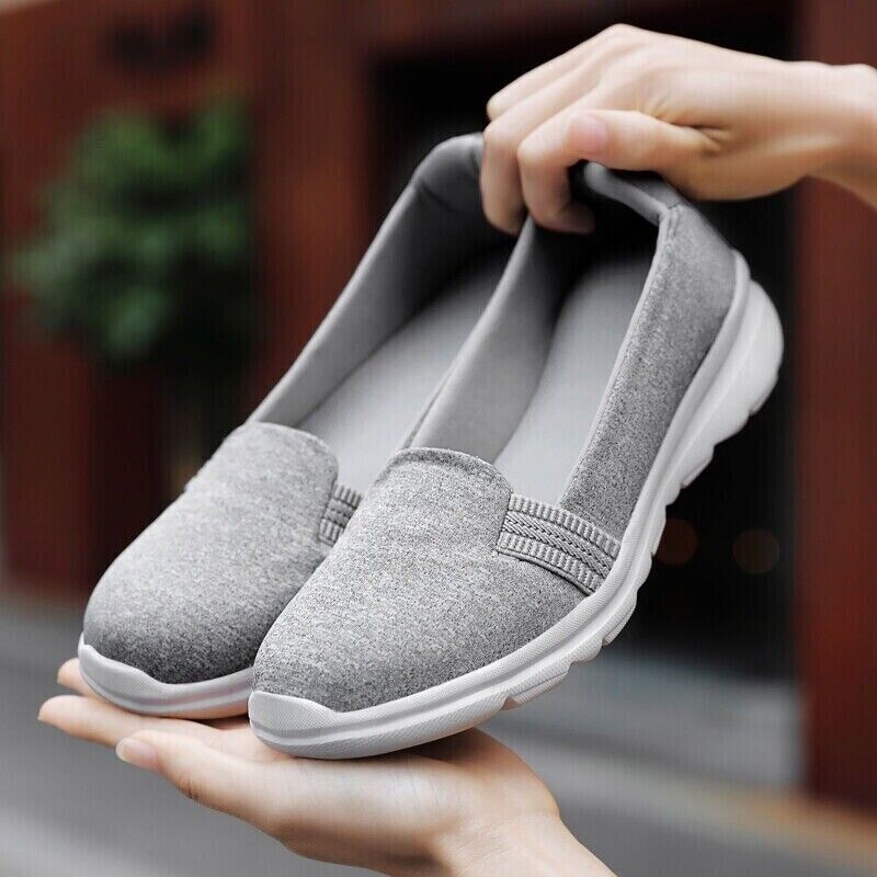 Women Fashion Loafers Shoes Comfortable Sock Slip-on Ballerina Wedge Shoes size