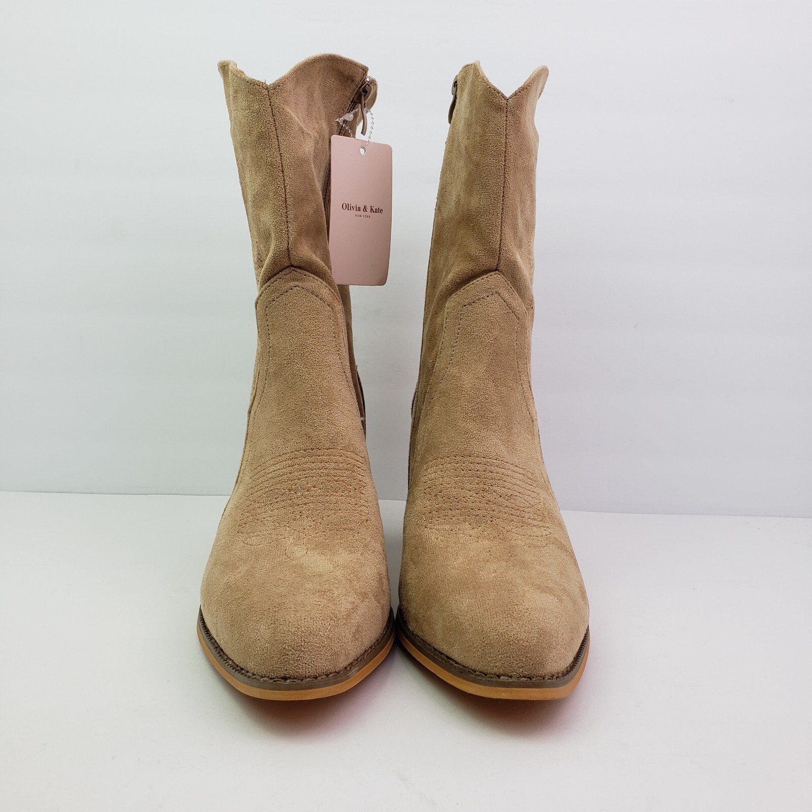 Olivia & Kate New York Bonita Womens Size 9.5 Brown 3.25″ Heeled Western Boots