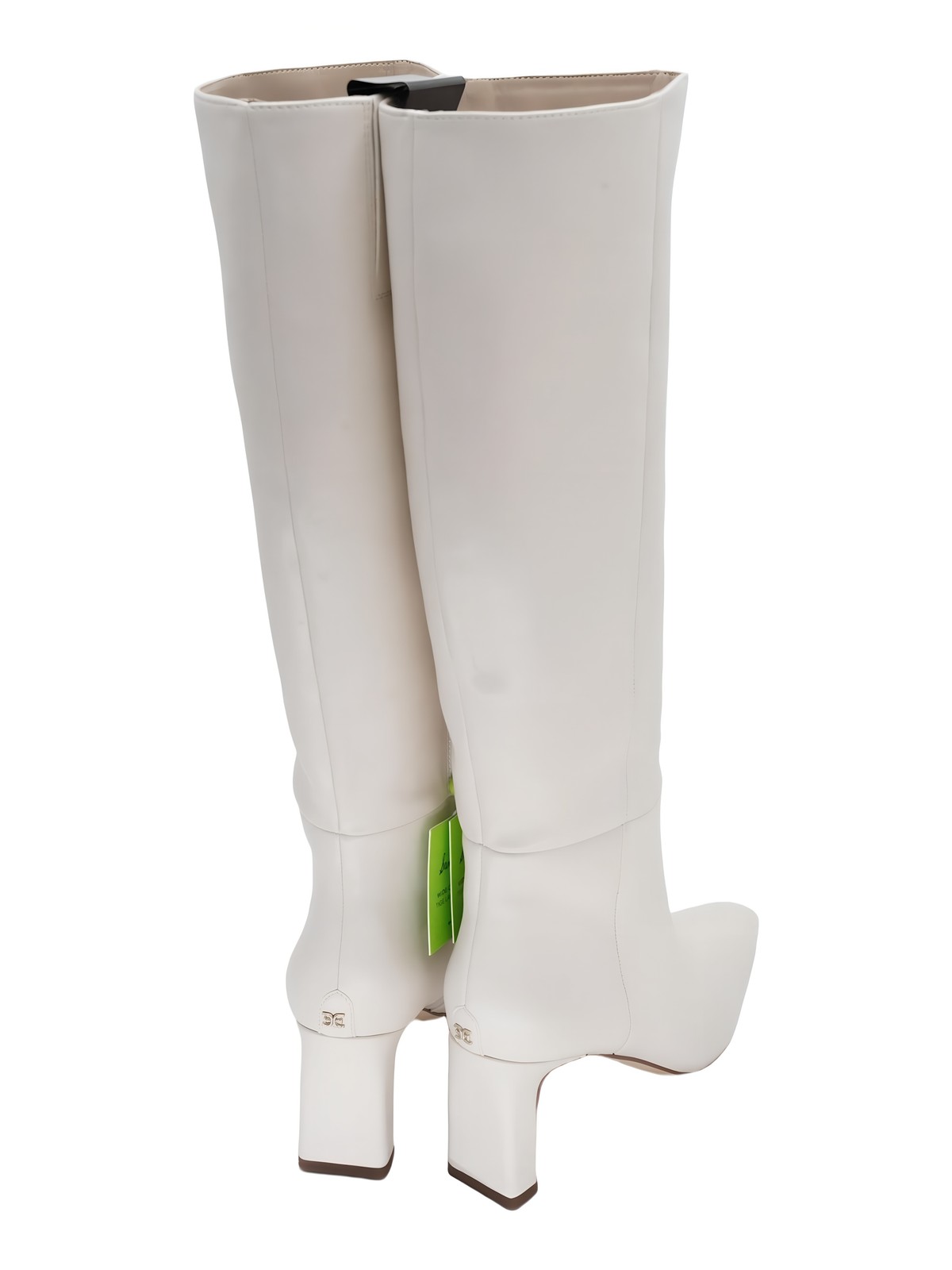 Sam Edelman Sylvia Knee High Dress Boots 2.75in Heel Modern Ivory 7.5M
