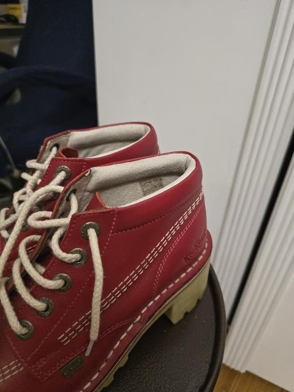 Women Dr Martens Boots Red Leather 38 #3L0U