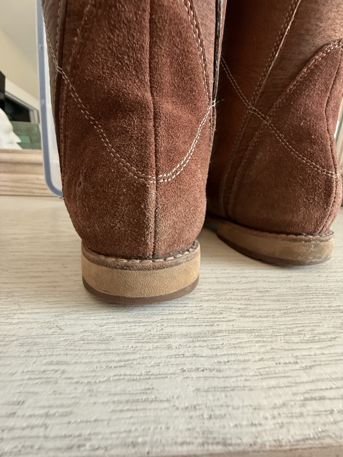 Ahnu Helena Women’s Tall Riding Boot Size 8 Leather Full Zip Round Toe Full Zip