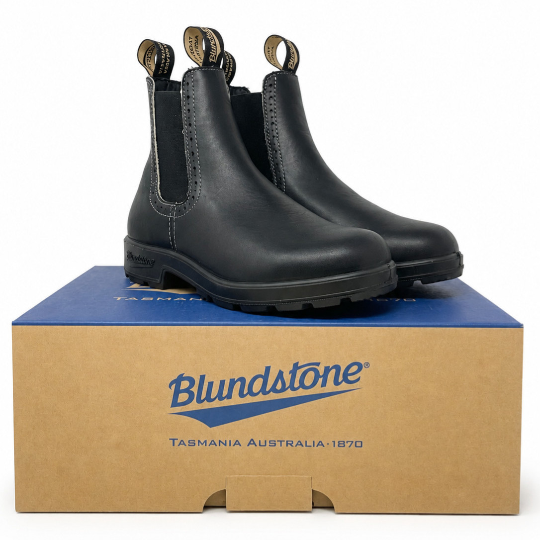 BLUNDSTONE 1448 ELASTIC SIDED BOOT HIGH TOP UNISEX BLACK LEATHER CHELSEA NEW