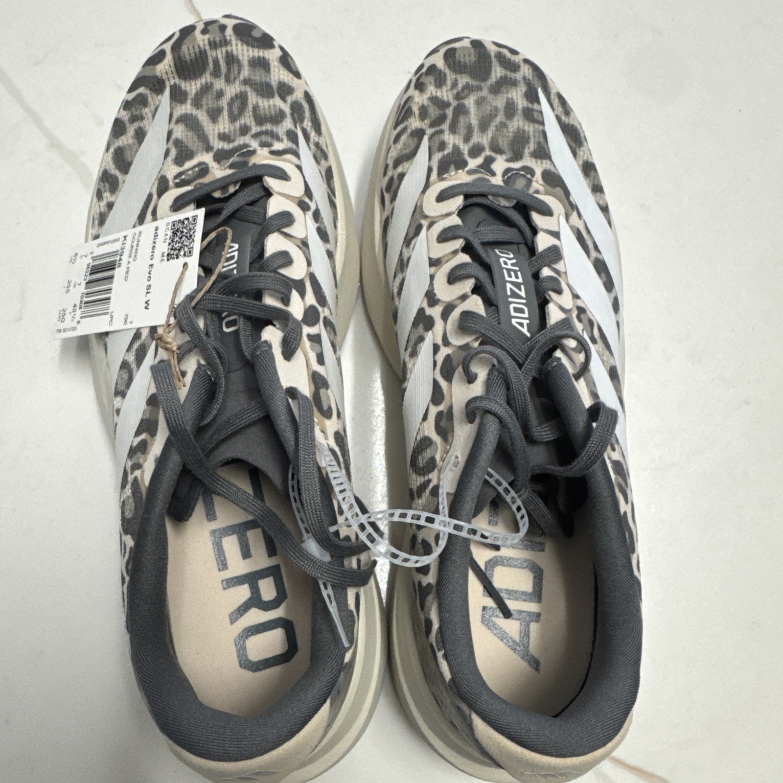 NEW Women’s Adidas Adizero EVO SL Running Shoes Leopard Print US 8