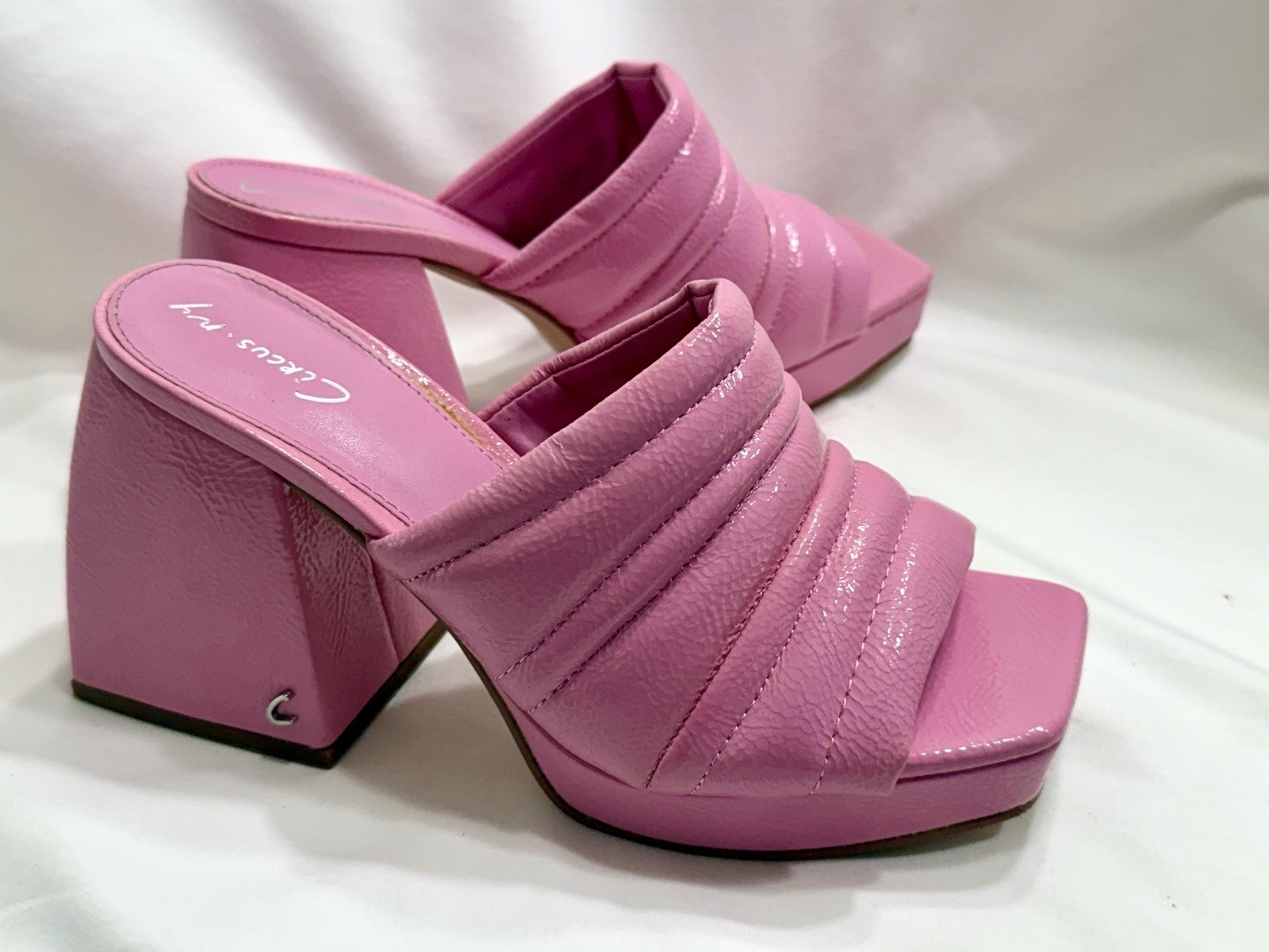 Circus By Sam Elderman Size 6.5 Pink Slide Sandals Barbie Bubblegum Pink