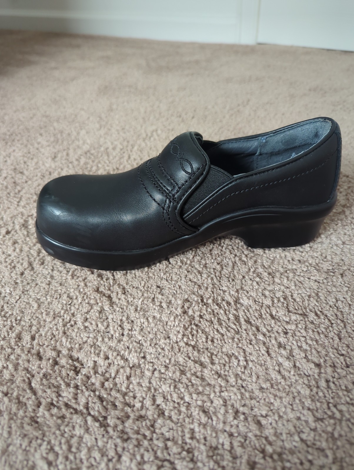 Ariat Expert Safety Clog SD Composite Toe Black Sz 6 C Wide Slip Resistant