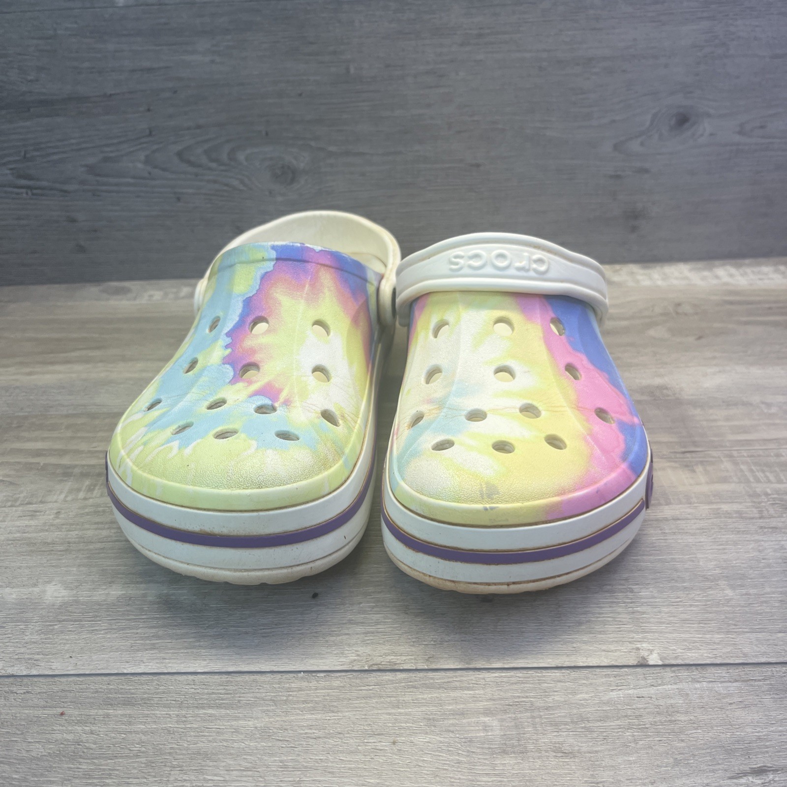 Crocs Bayaband Pastel Tie Dye Watercolor Clogs Slip On Mens 9 Womens 11 206047