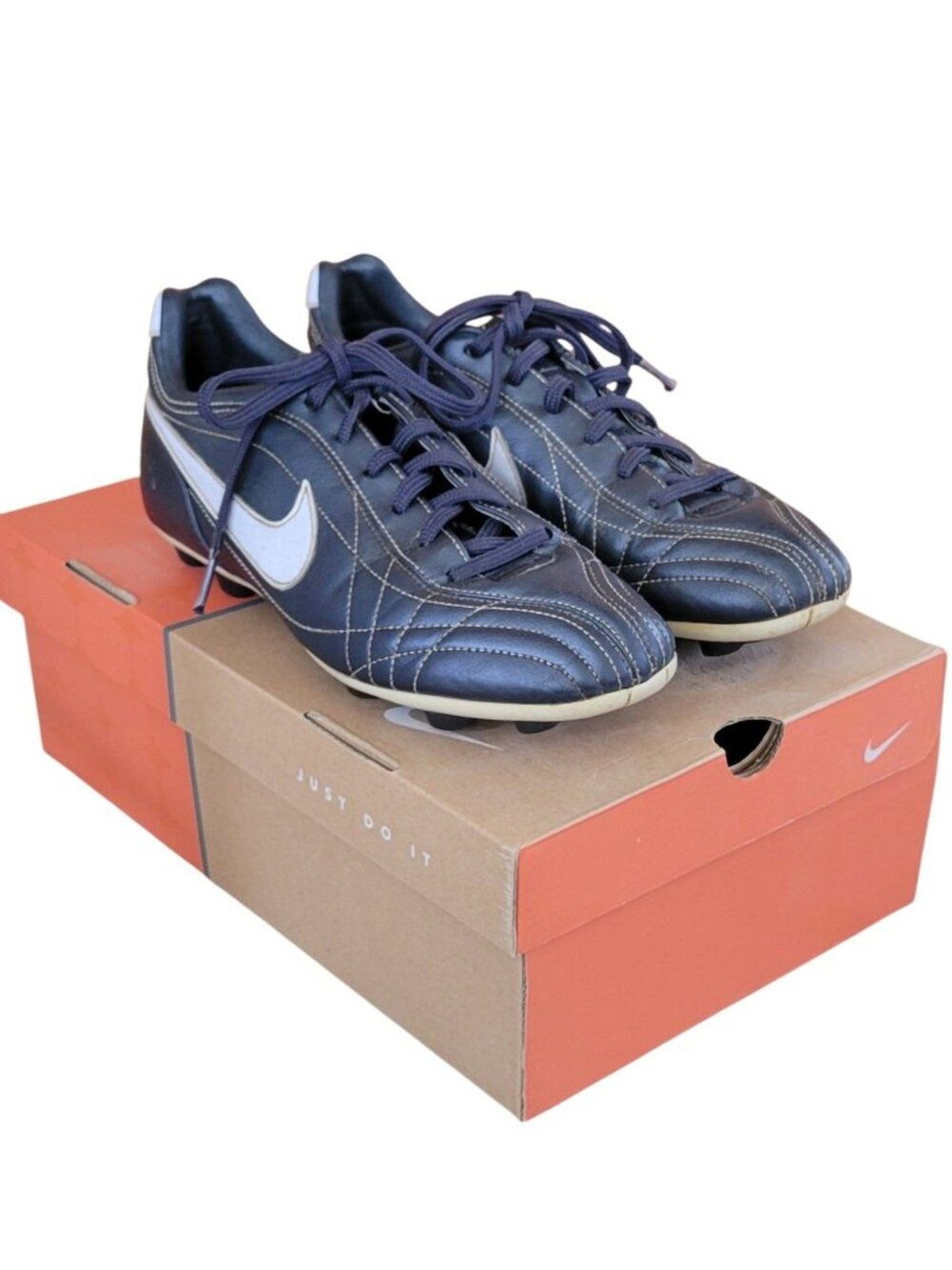 Nike Tiempo Natural VT Soccer Cleats Women’s Size 9 Gray Blue FG 312736-051