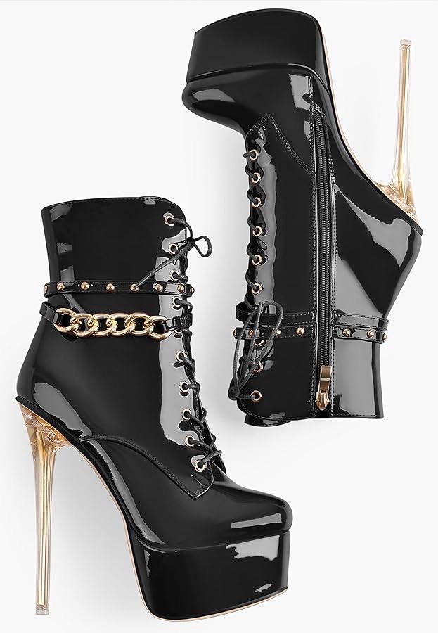 onlymakerheels Platform Boots for Women, Size US 12 EU 43 UK 10