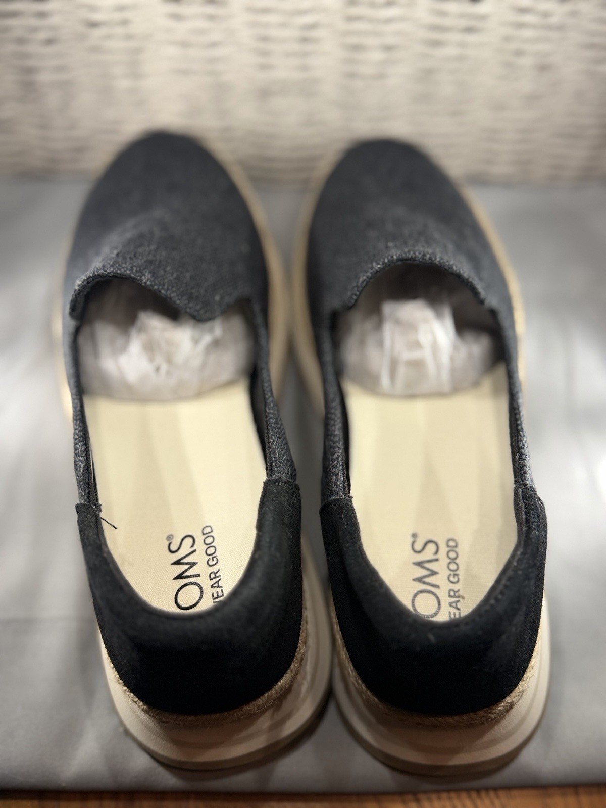 Tom’s Black Two Tone Slub/suede