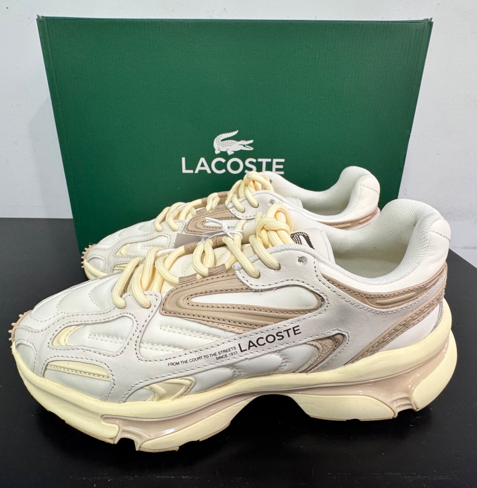 Lacoste L003 2K24 Women’s 2025 Sneakers Off White / Light Brown. Size 7 US