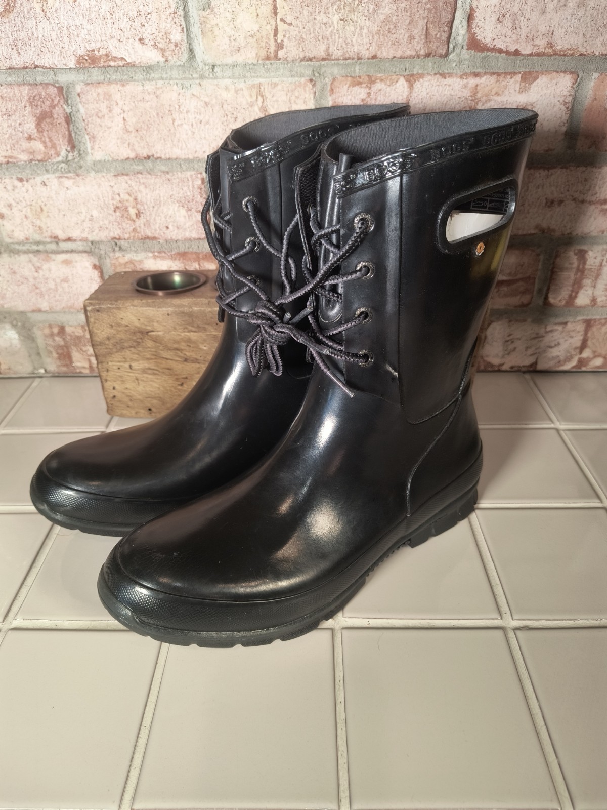 WOMEN’S BLACK BOGS UNLINED AMANDA SZ 11 NWOB