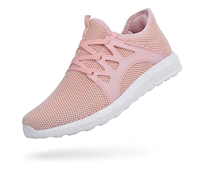 Feetmat Womens NEW Sneakers Lightweight Breathable Mesh Athletic Knitted Pink S9