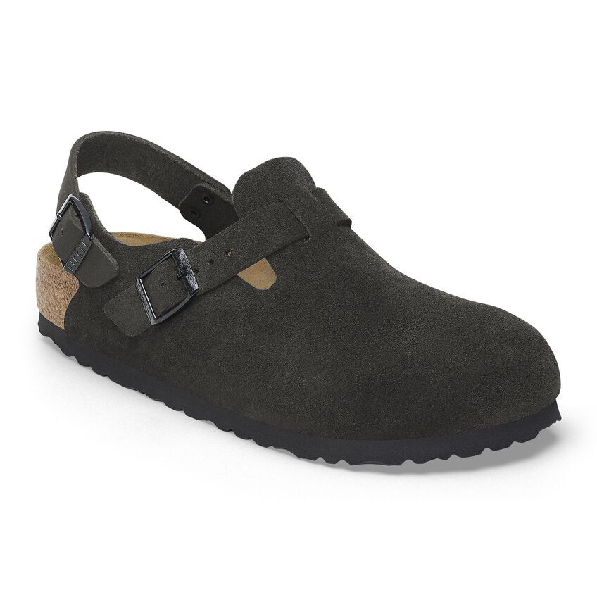 Birkenstock Tokio II Suede LEVE Black Soft Footbed Regular Size 1028337 New 2024
