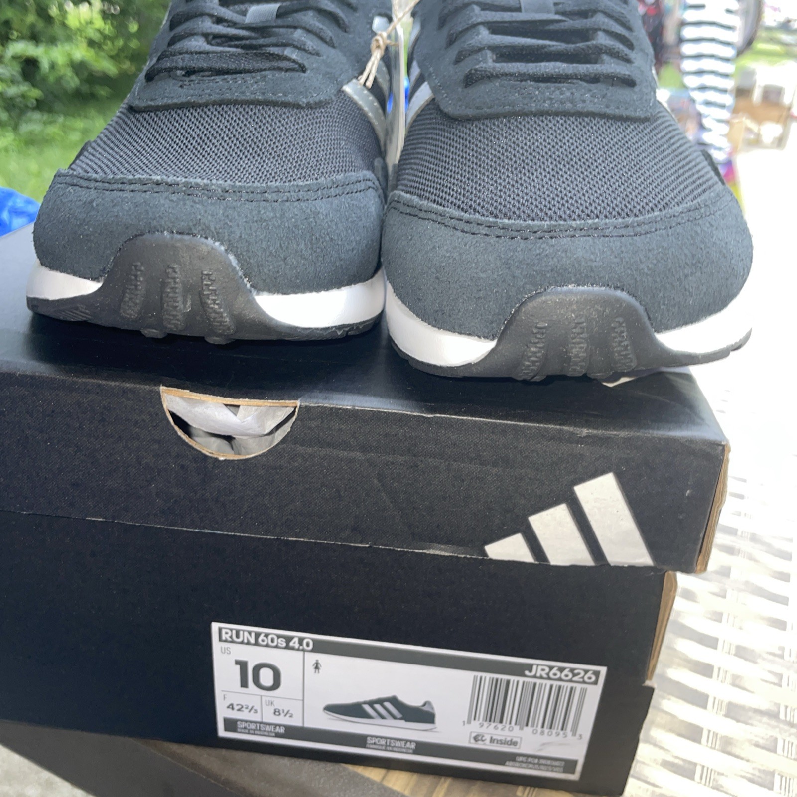 Adidas Run 60s 3.0 Black Silver Metallic Size 10 Women’s NIB