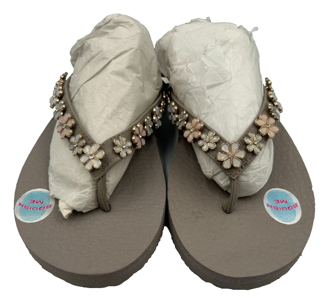 Skechers Women’s Cali Gear Meditation Daisy Crush Sandals Taupe/Muli Size:7 150i
