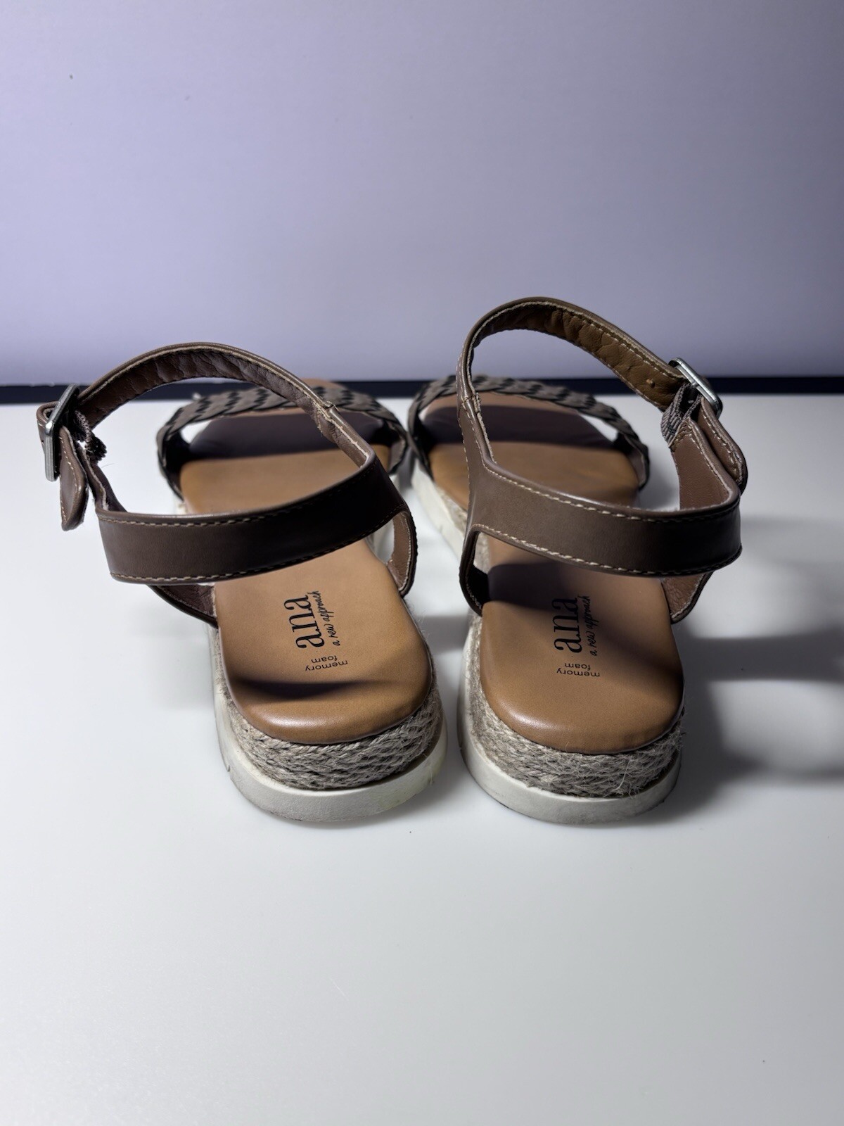 ANA Beige Size 9 Memory Foam Sandals
