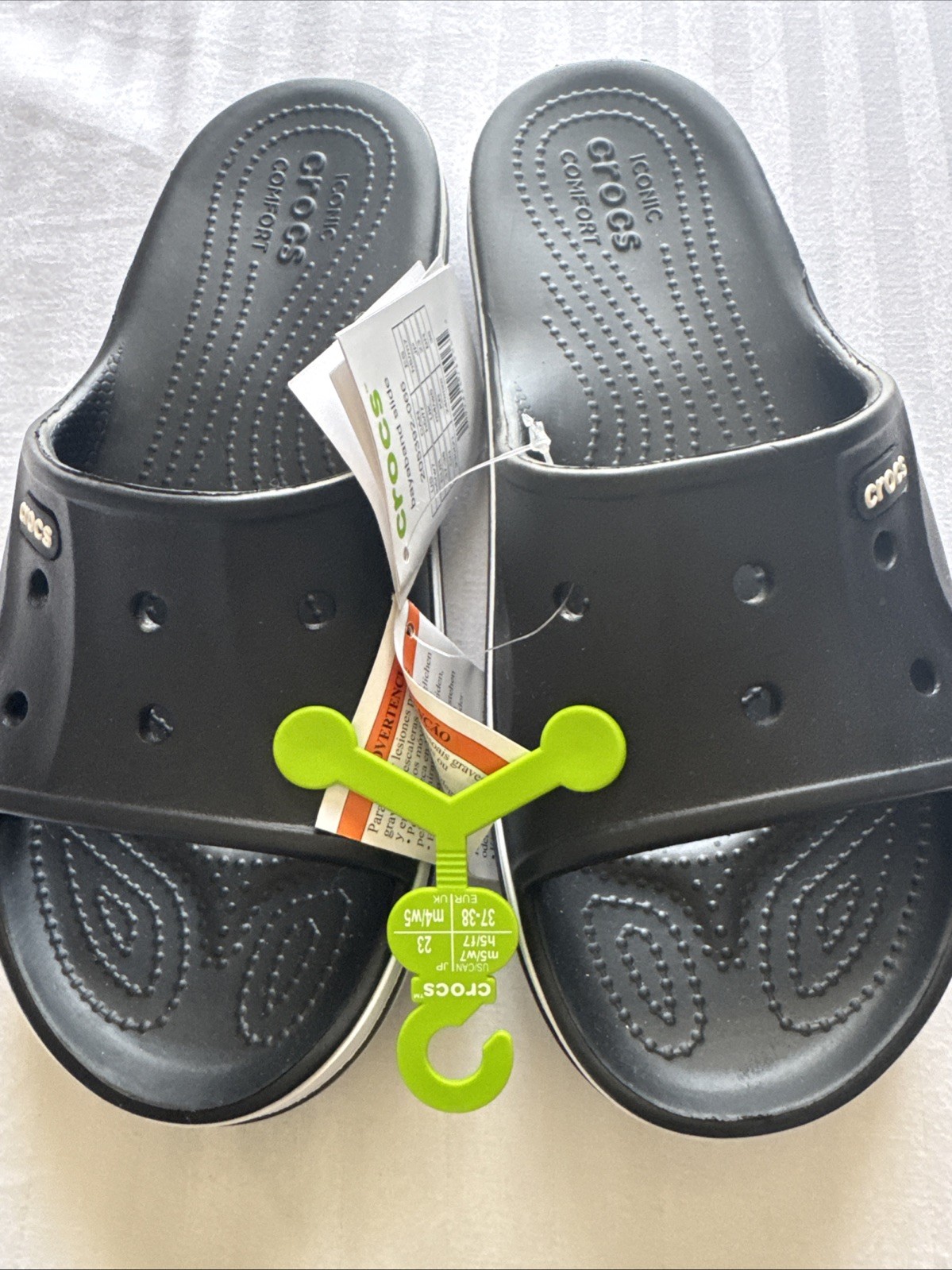 NWT Crocs bayaband Iconic Comfort Black Unisex Lightweight Size M5/W7