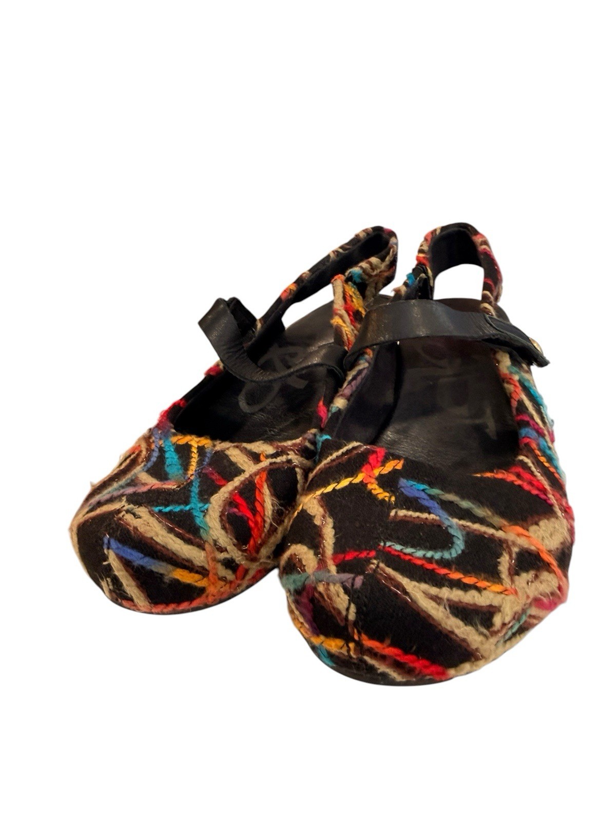 OTBT Clogs Mary Jane Size 10M Comfort Shoes Colored Yarn Hidden Wedge Wool