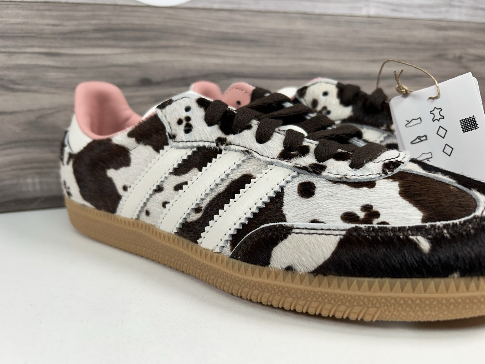 *Adidas SAMBA OG ‘Cow Print’ Brown White Pink (JR1256) Women’s Authentic NEW