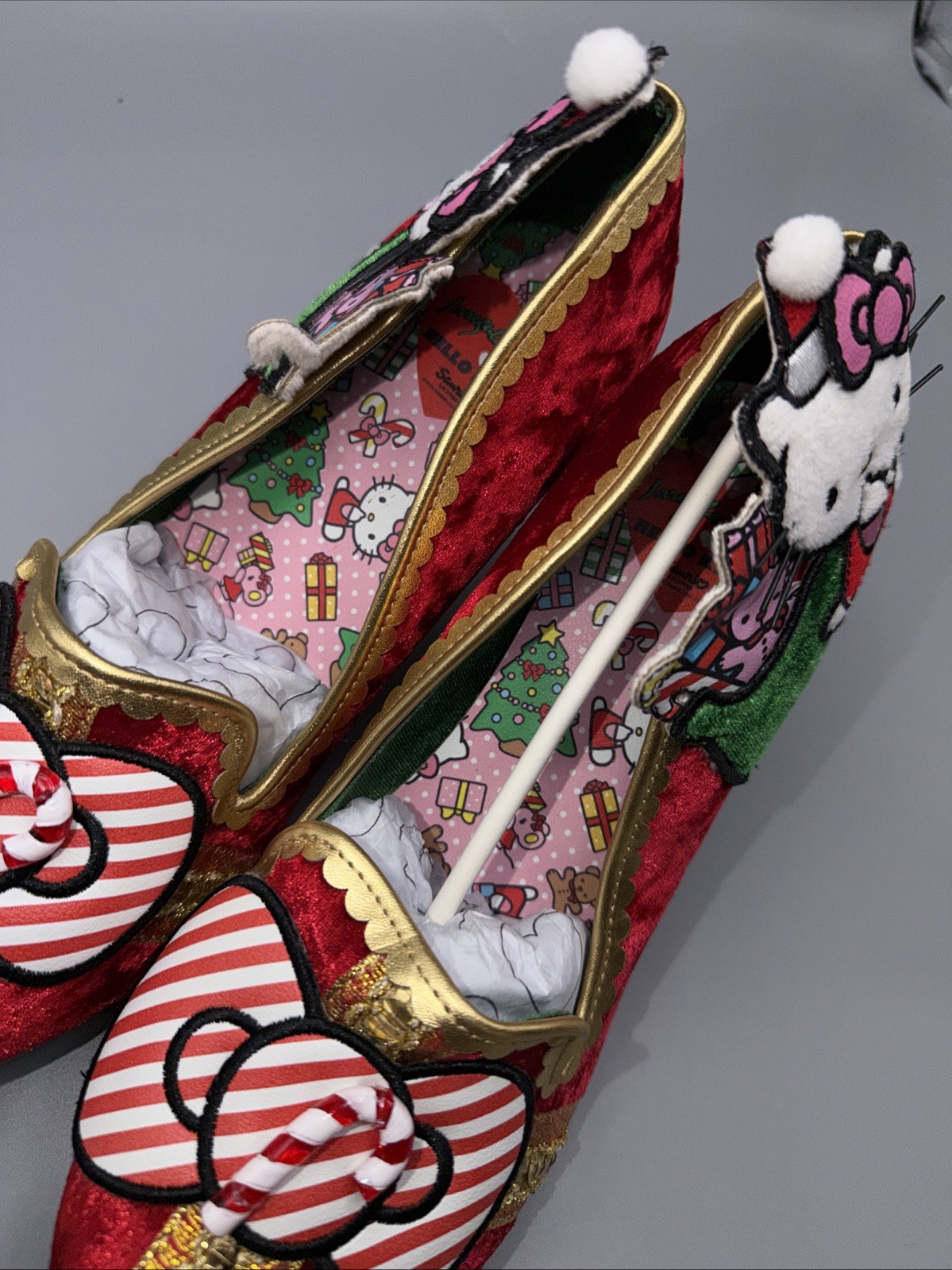 Irregular Choice x Hello Kitty Kitty Kringle Christmas Pumps Heels EU40/US9-New