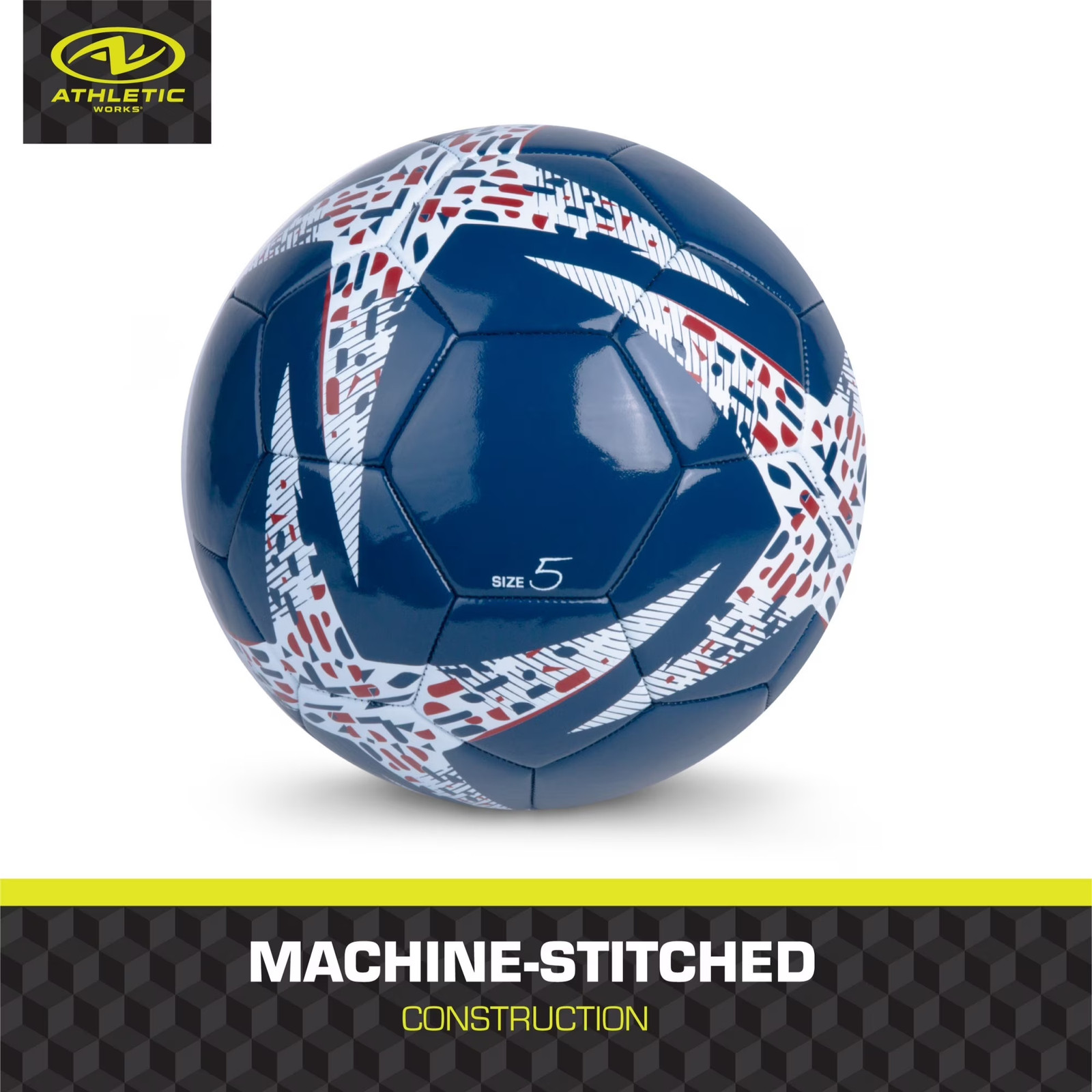 Size 5 Red, White & Blue Soccer Ball