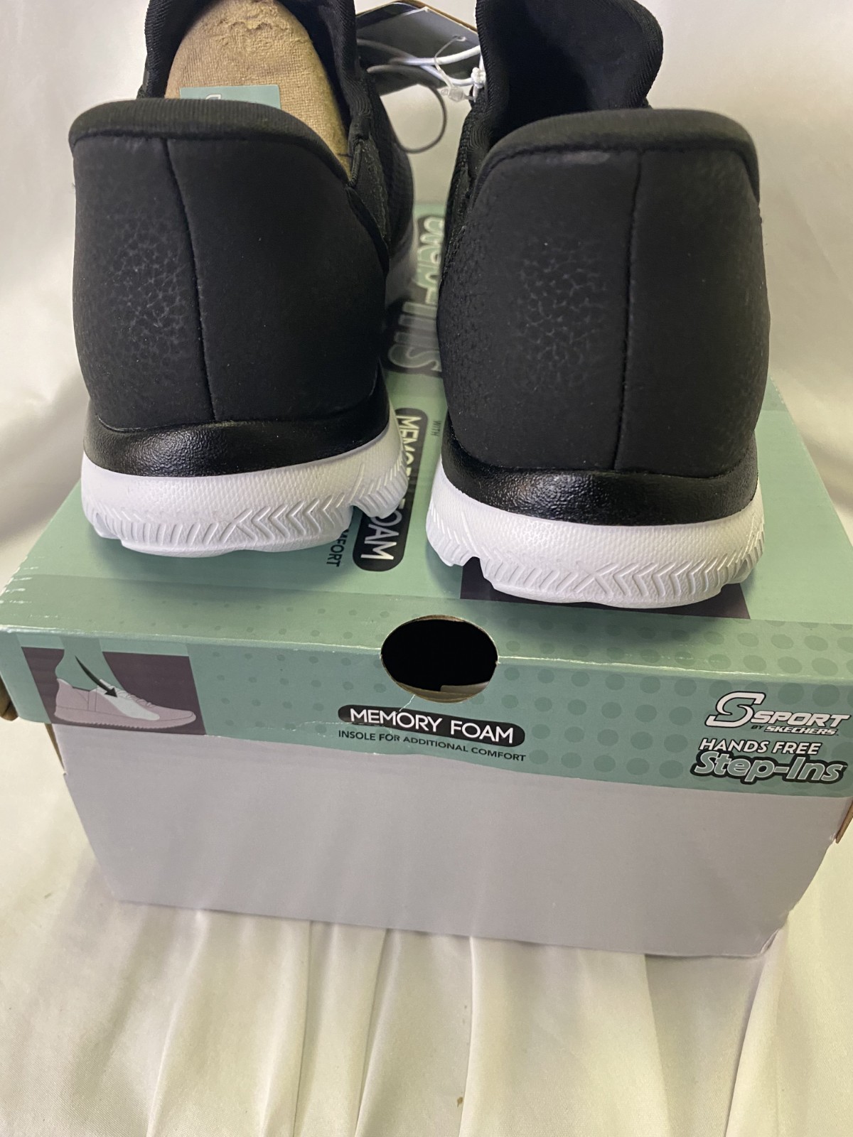 S Sport by Skechers® Syrka Step-In Sneakers, in Black, Size 7, Vegan, New w/ Box