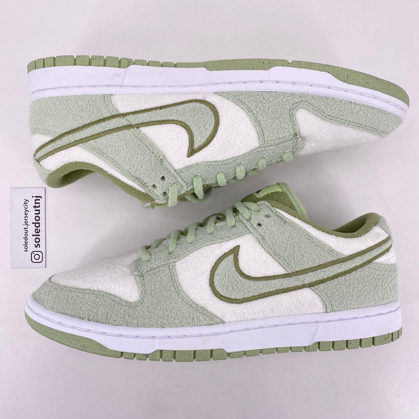 Nike (W) Dunk Low SE «FLEECE PACK HONEYDEW» 2022 – Size 12W – dq7579 300 (6969..