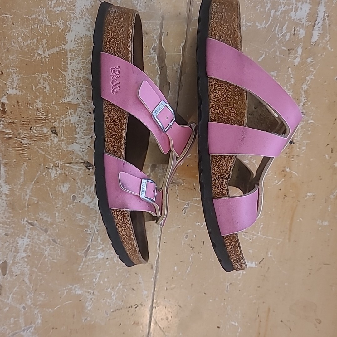 Birkis Birkenstock Women EU 36 US 5 Leather Sandals Slides Slip On Pink