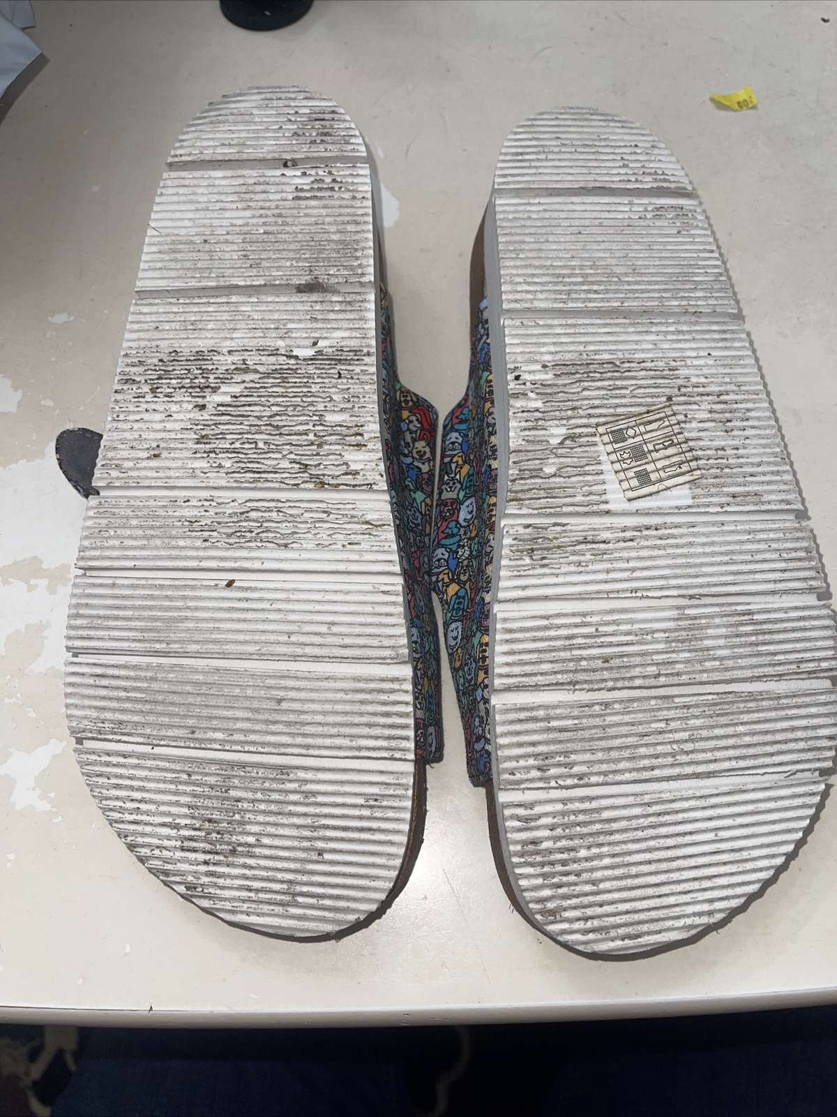 Bobs from Skechers Platform Bohemian Dog Print Double Buckle Sandals Sz 8 Mm15