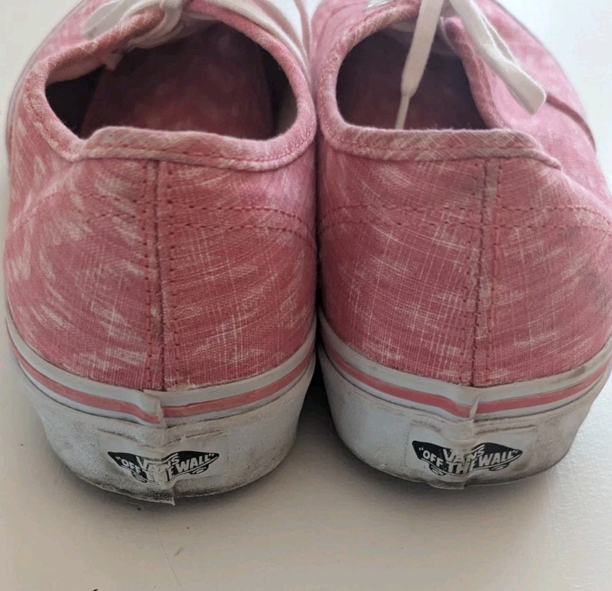 Vans off the Wall Sneakers Pink White Chevron Knit Women’s Size 8 Grunge Skater