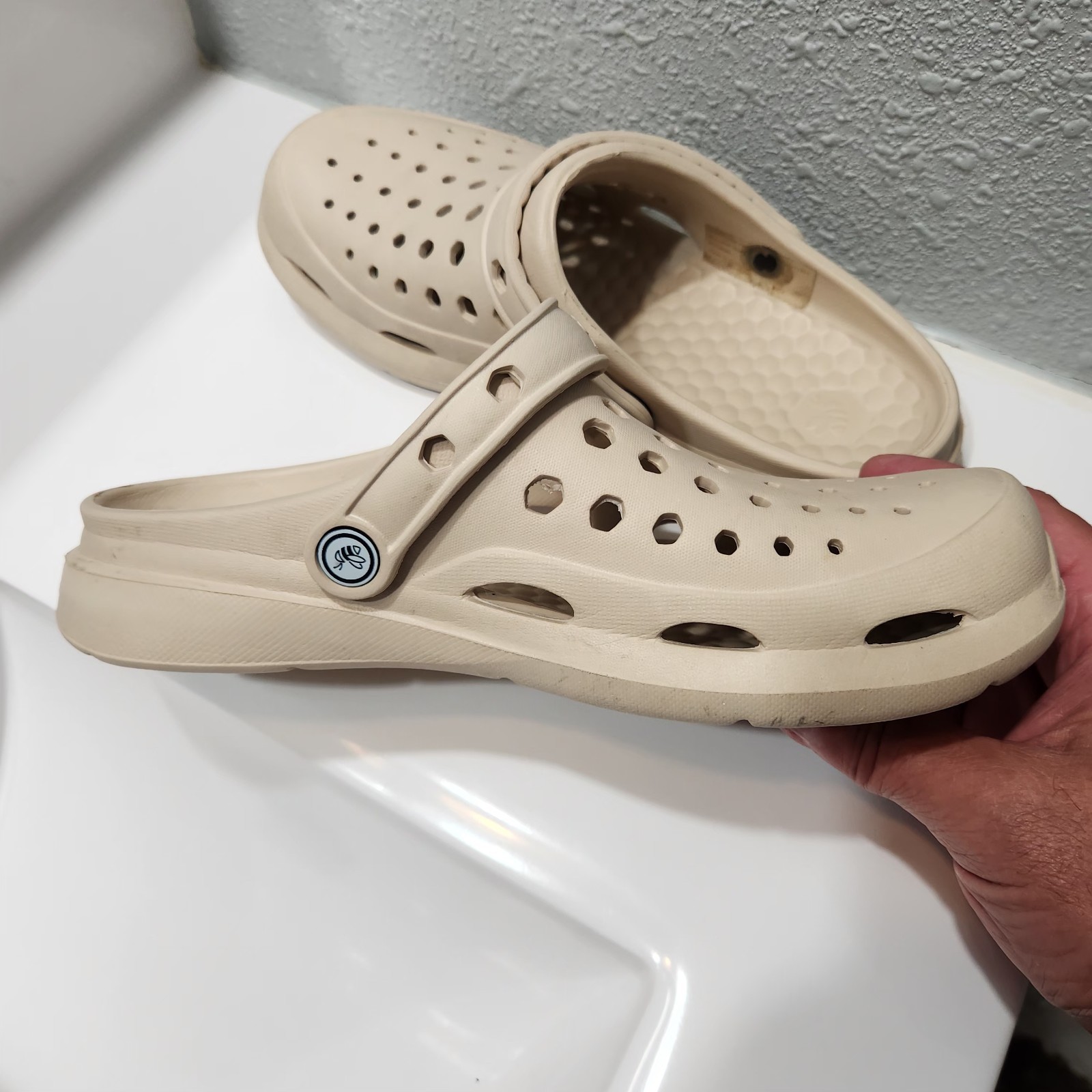 Joybees Womens Cream Alternative/Crocks Sx 8