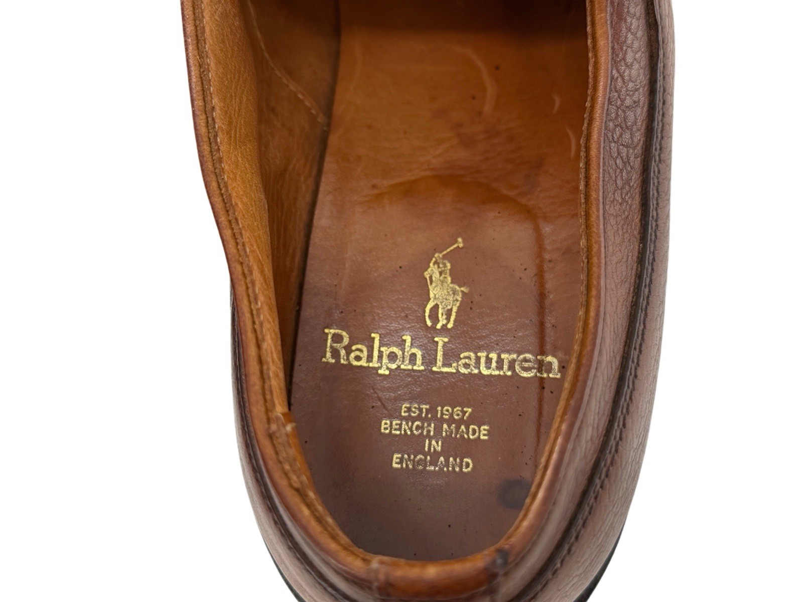 Ralph Lauren Crockett Jones Bench Oxford Shoes Women Sz 9.5 B Brown England YGI