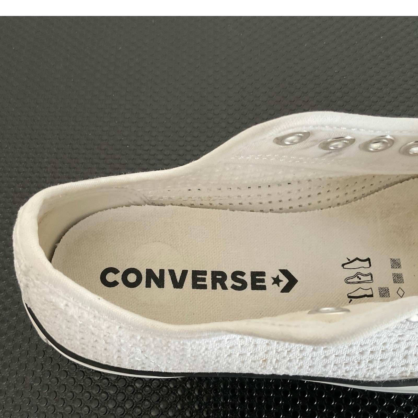 Converse All Star White Perforated Canvas Low Top Sneakers Womens 7