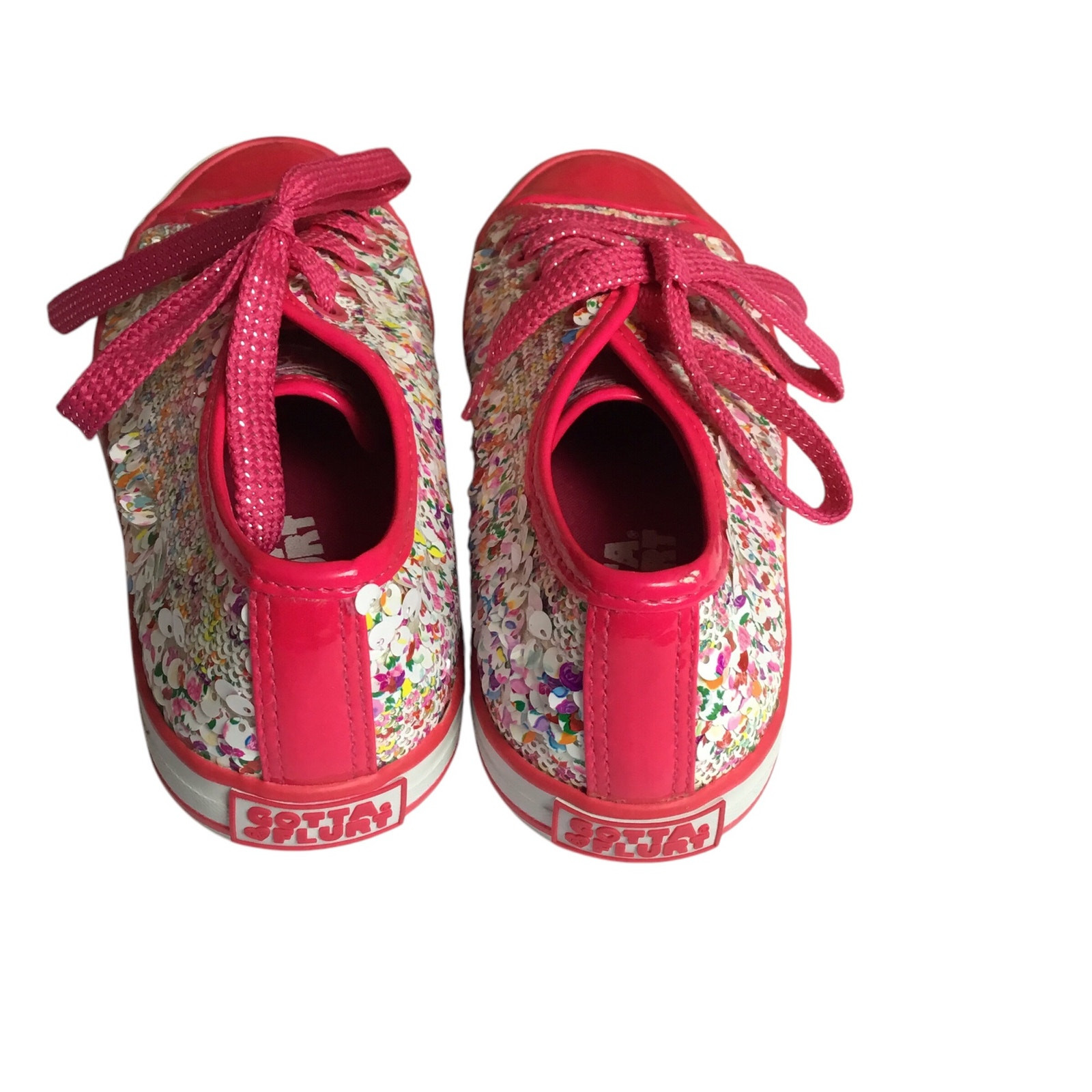 Gotta Flurt Confetti Luv Low Pink Sequin Women Shoes Sneakers Size 6