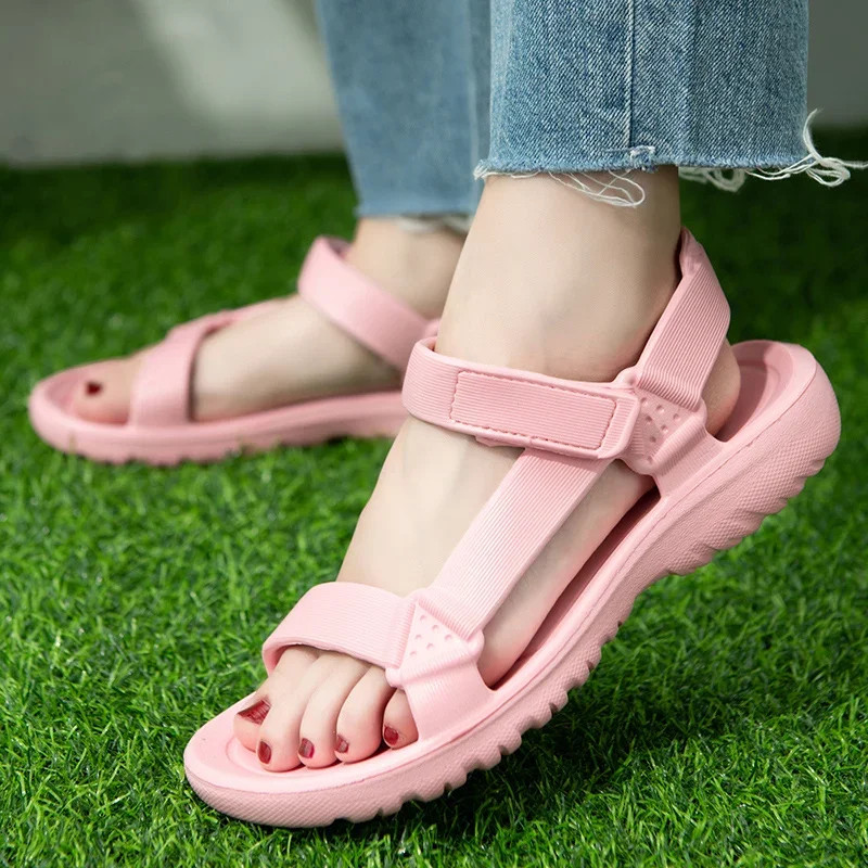 Womens Sandals Summer Trend Anti-slip Wear-resistant Lightweight EVA Flat…