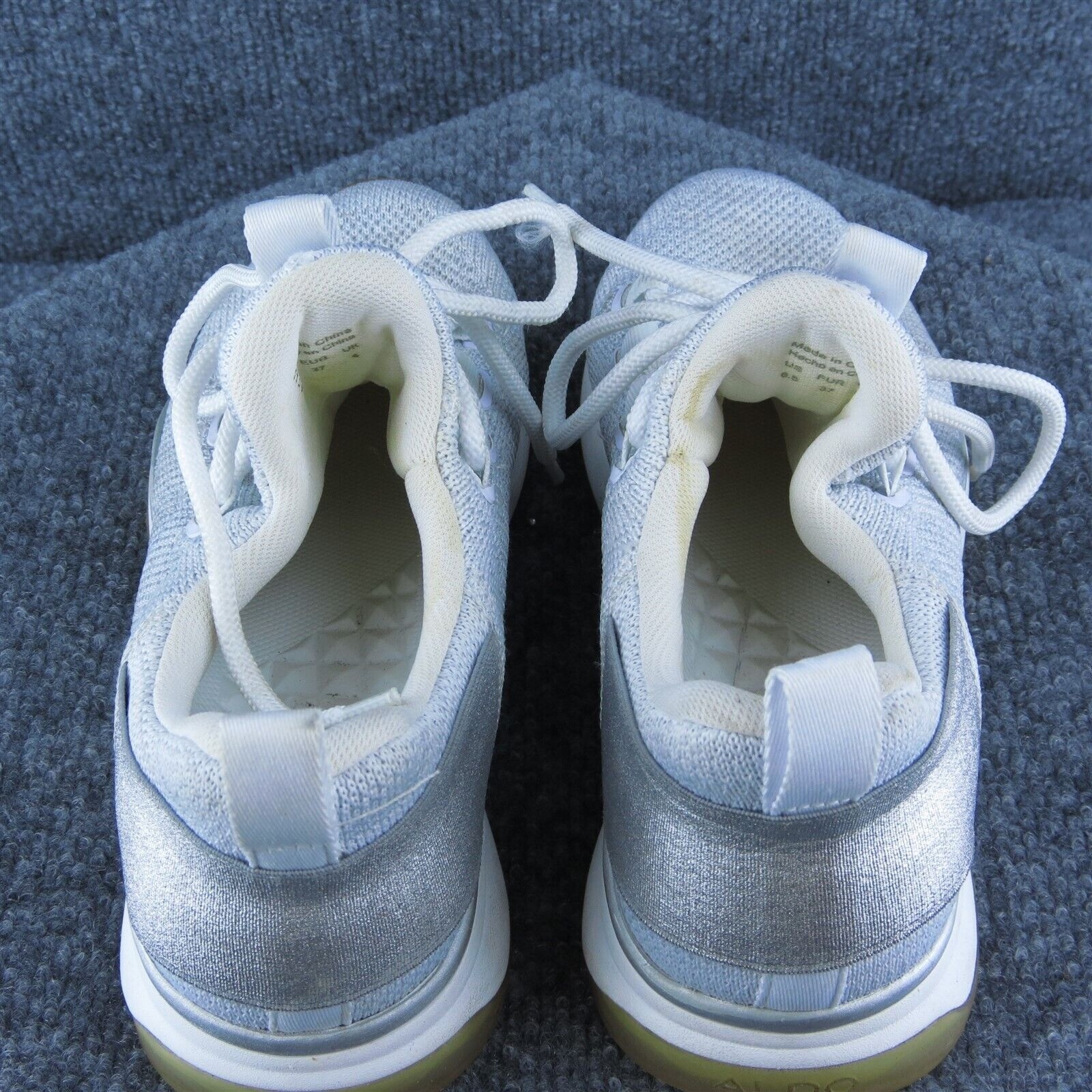 Aldo Women Sneaker Shoes White Fabric Lace Up Size 6.5 Medium (B, M)