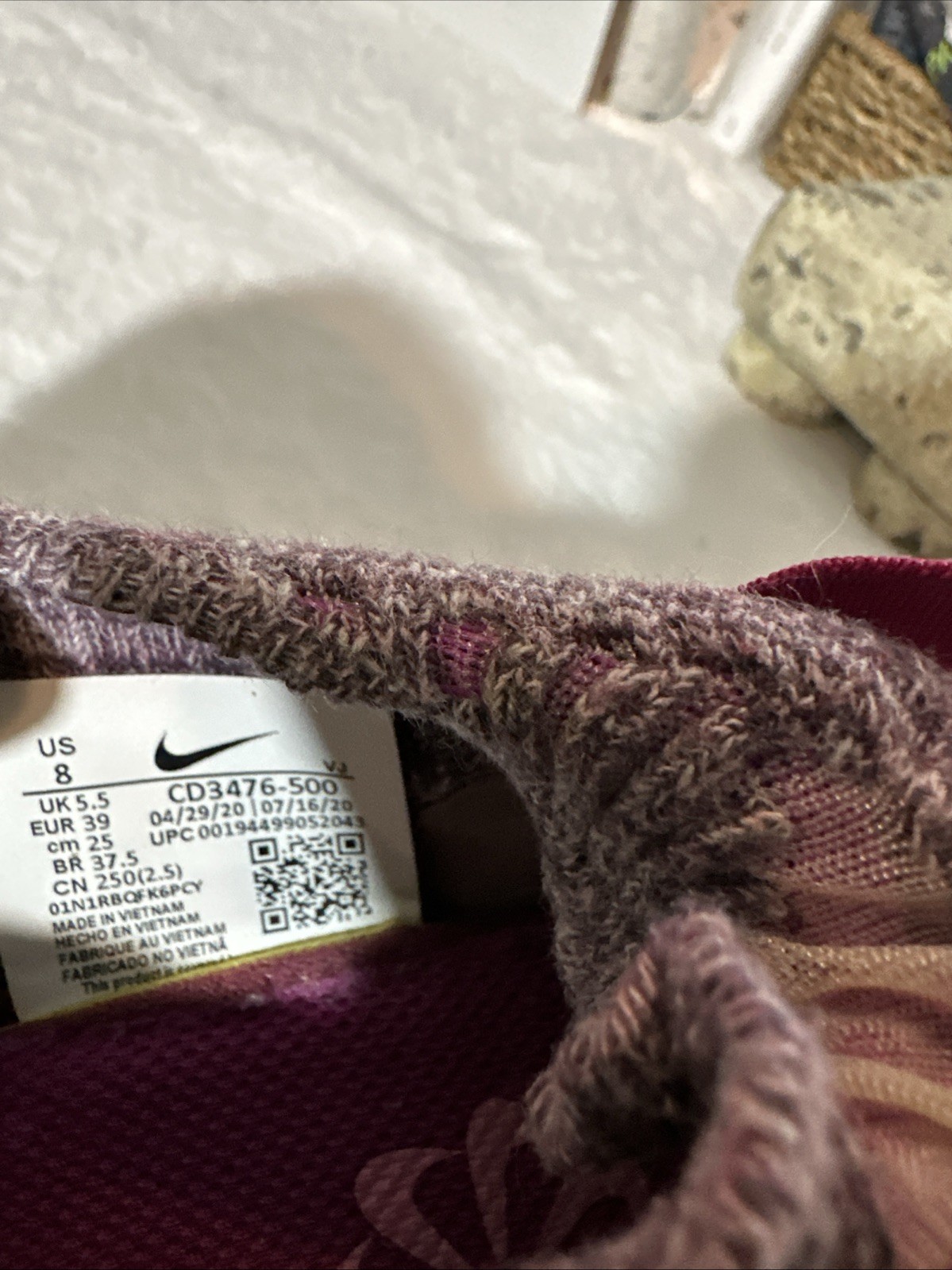 Nike Space Hippie ’04 Women’s Size 8 Running Shoes Cactus Flower Gravity Purple