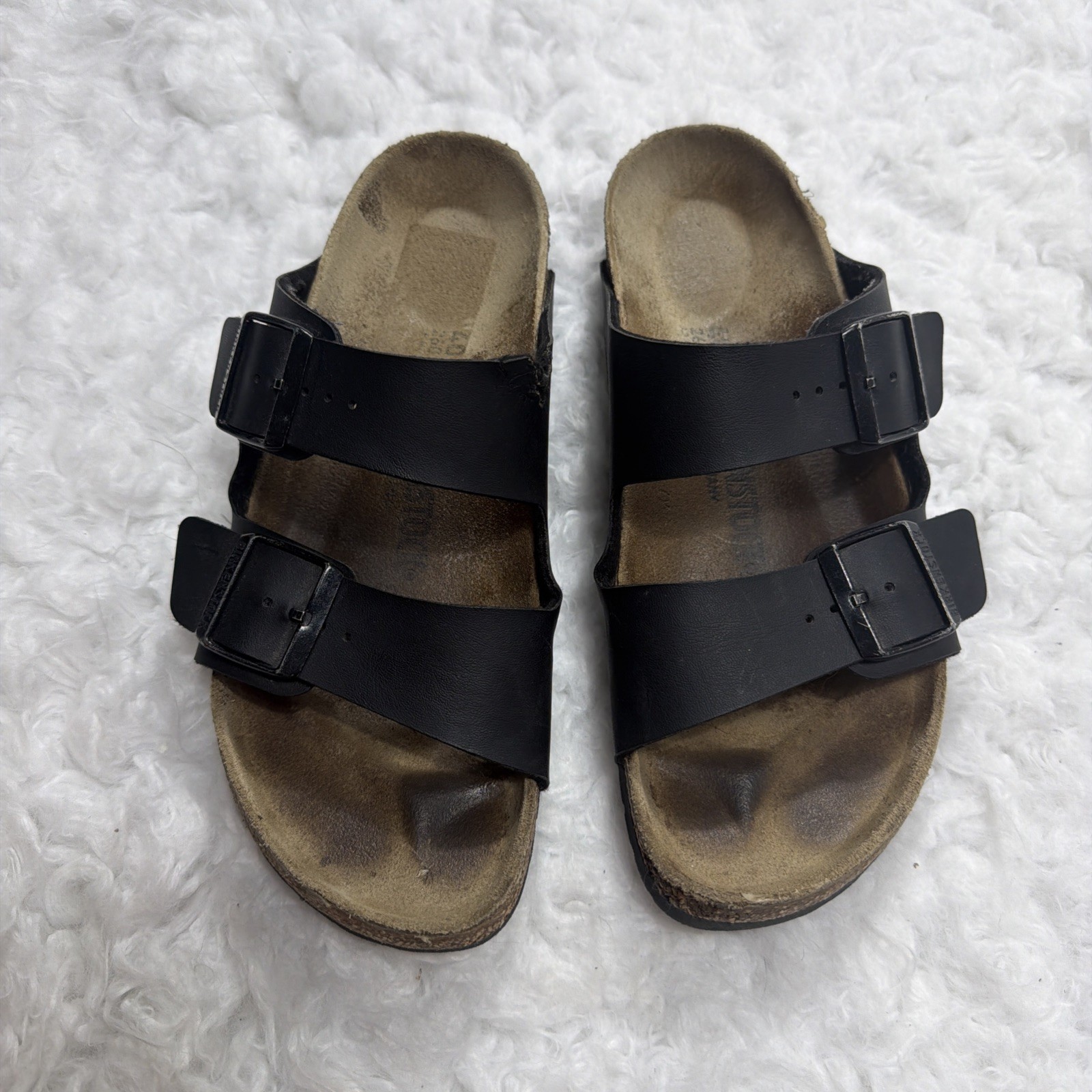 BIRKENSTOCK Sandals 40 Black Double Strap Adjustable Corkbed Lining Women’s 9.5