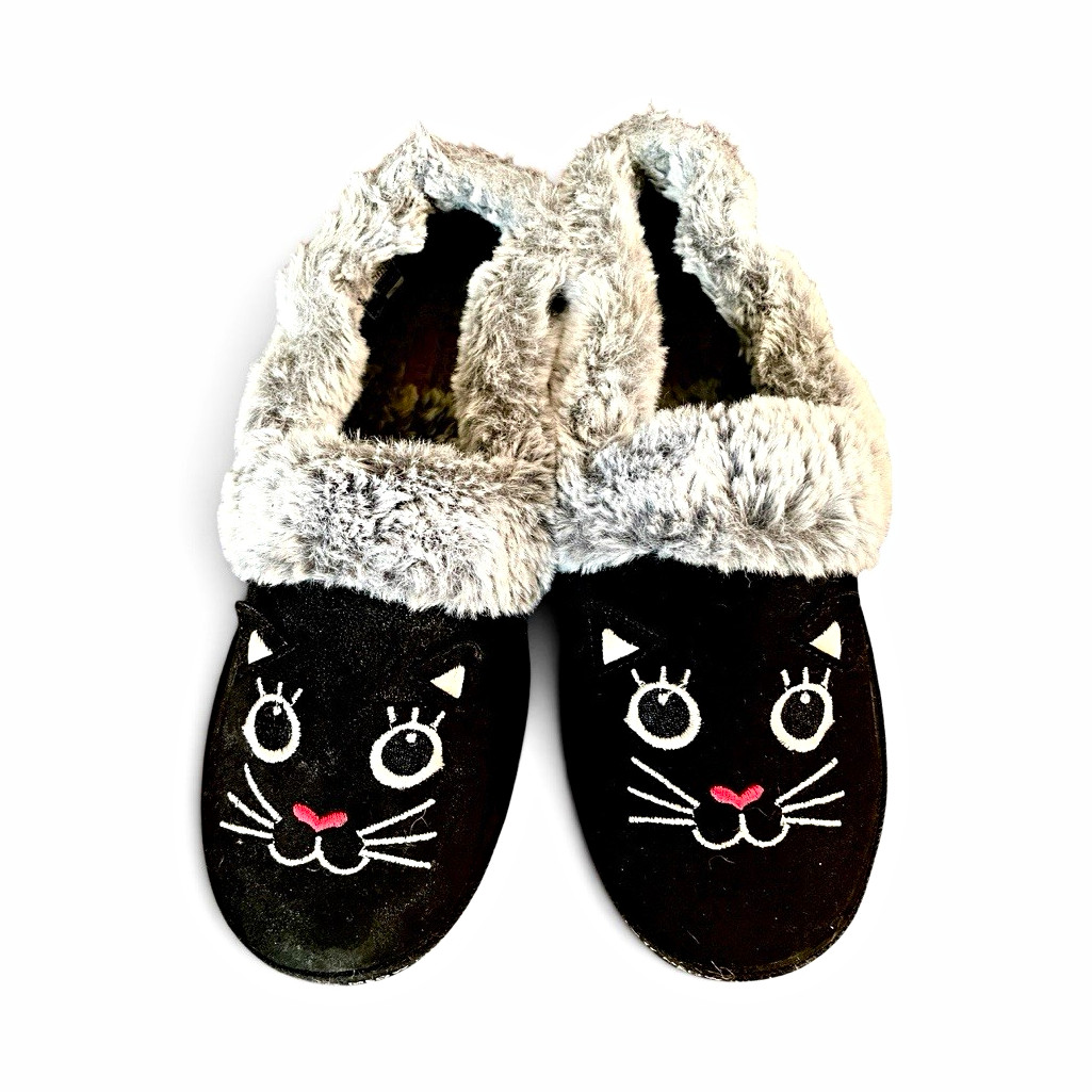 BOBS Memory Foam Women’s Slip-On Slippers Faux Fur Lined US 8