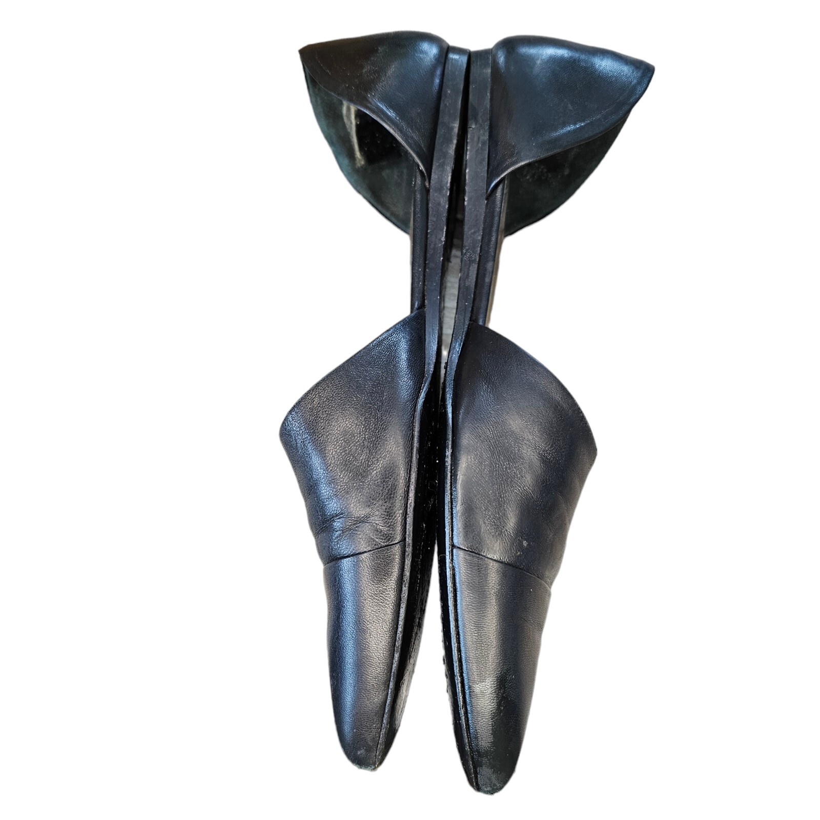 Jenni Kayne D’orsay Flats US Size 8 Shoes Pointed Toe Black Leather Designer