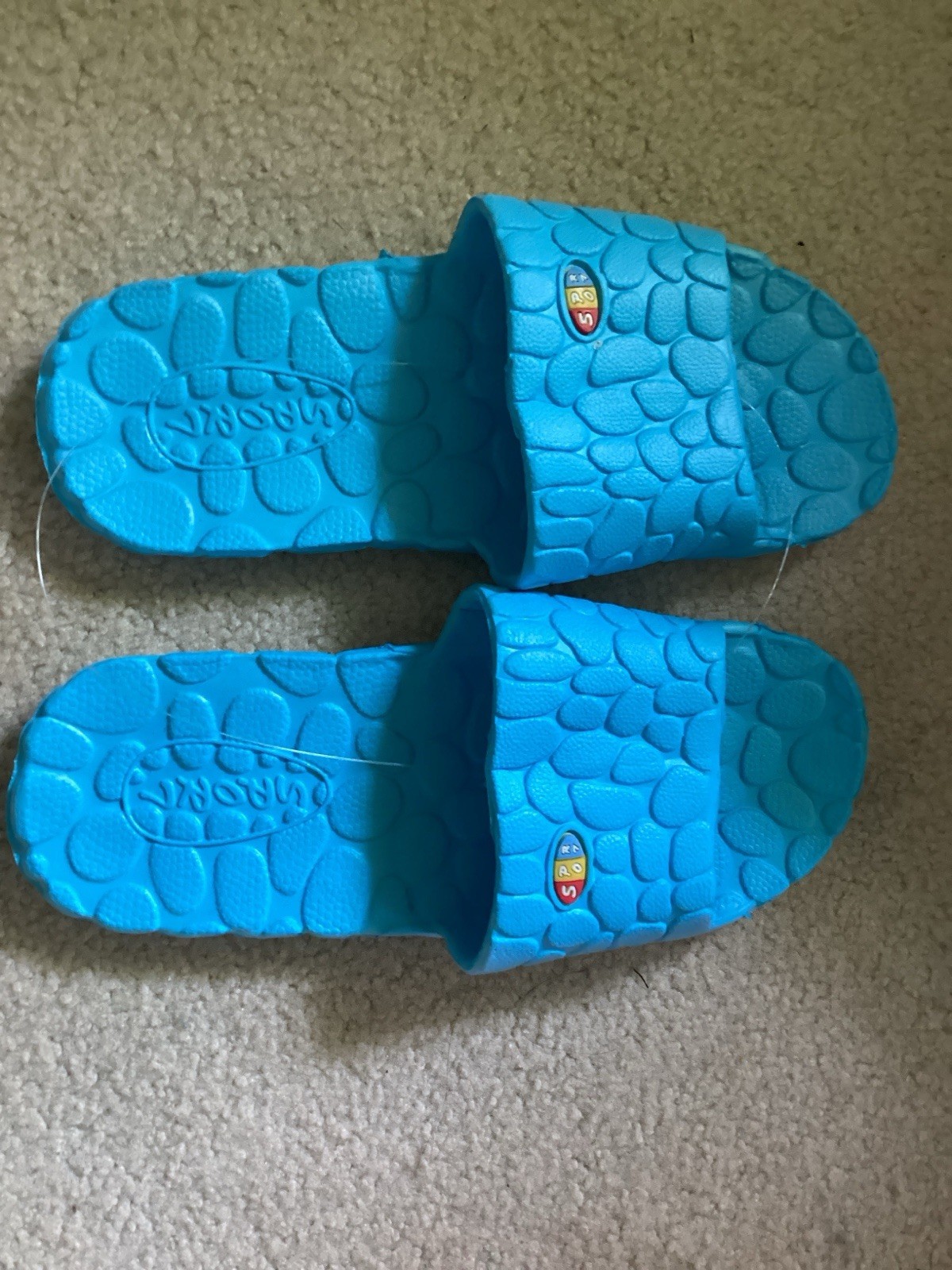 Women’s Pop It Slide Sandals Lot of 3 Pairs Yellow Blue Pink Slip On Comfort