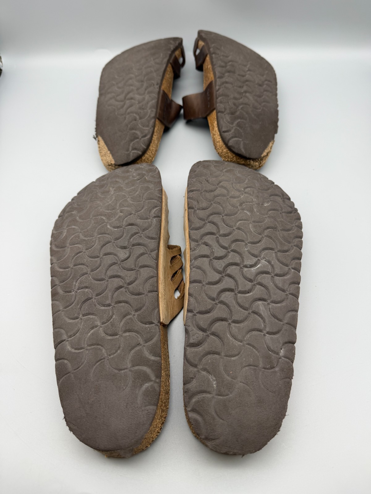 Birkenstock Womens Brown Leather Sandals 2 Pair Very Worn Parts Repair SZ 40