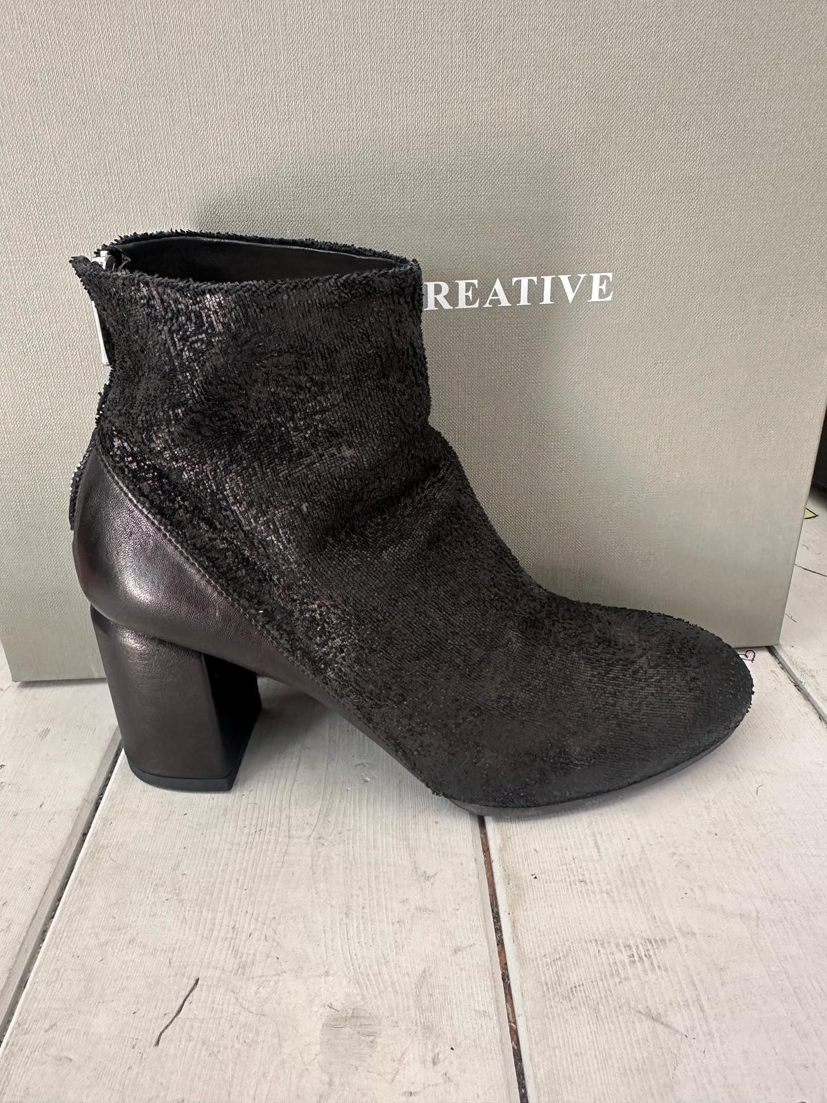 Officine Creative Boot Genuine Leather Women Black Size Eu37 Heel 3 1/8in OF287