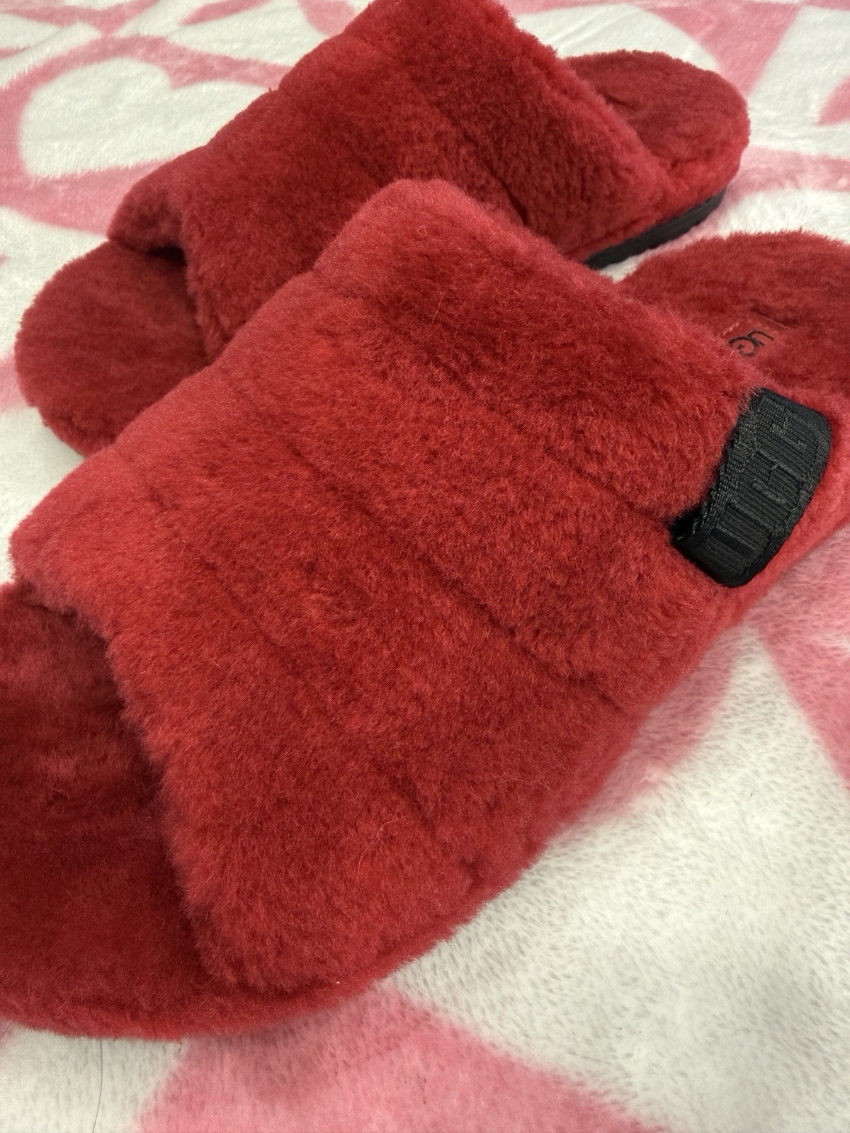 UGG Slippers Red Open Toe US 11