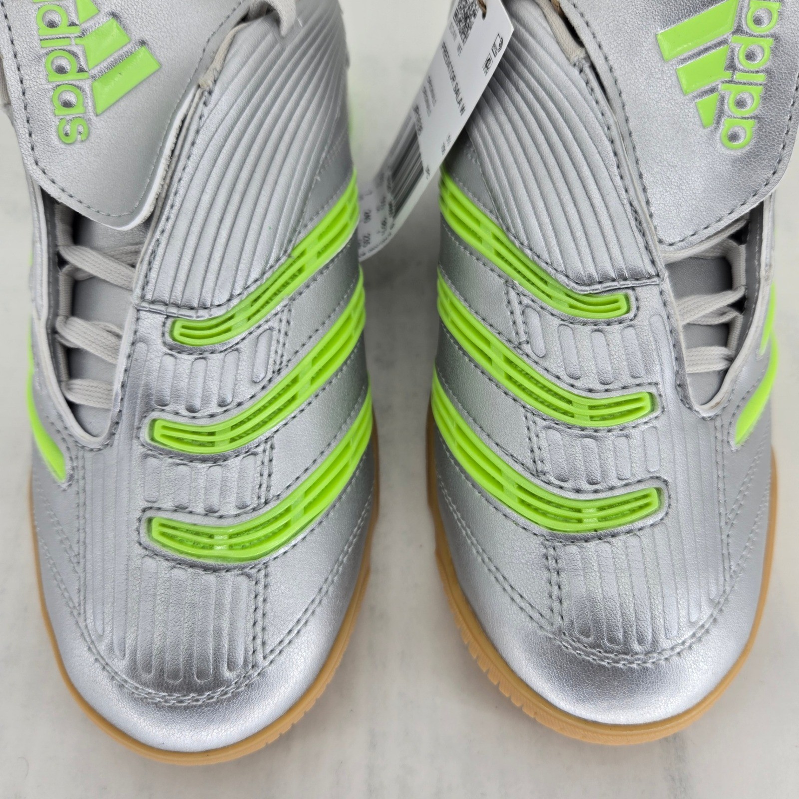 Adidas Predator Sala W Silver Signal Green Indoor Soccer Shoes JR1636 Womens 7