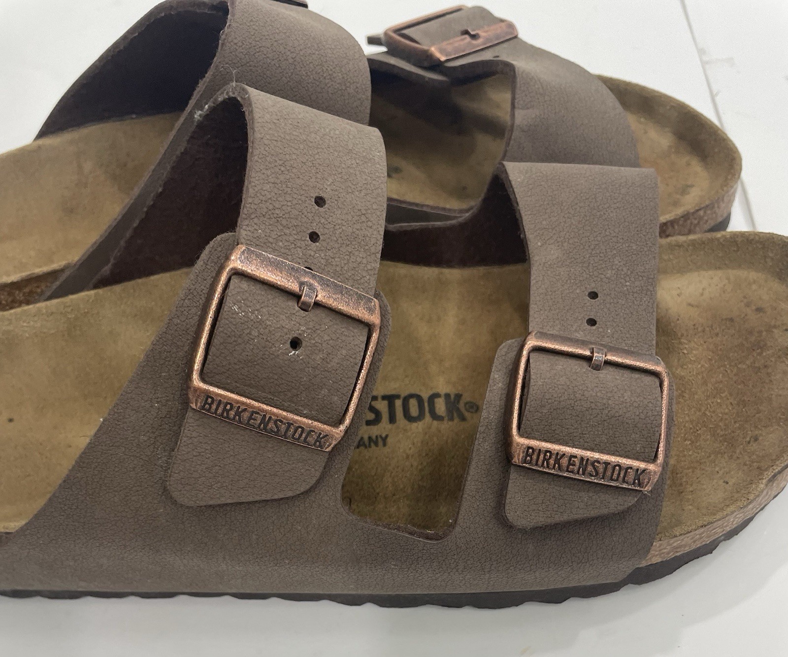 Birkenstock Arizona Suede Mocha Soft Footbed Sandals EU 41 Regular/Wide L10 M8