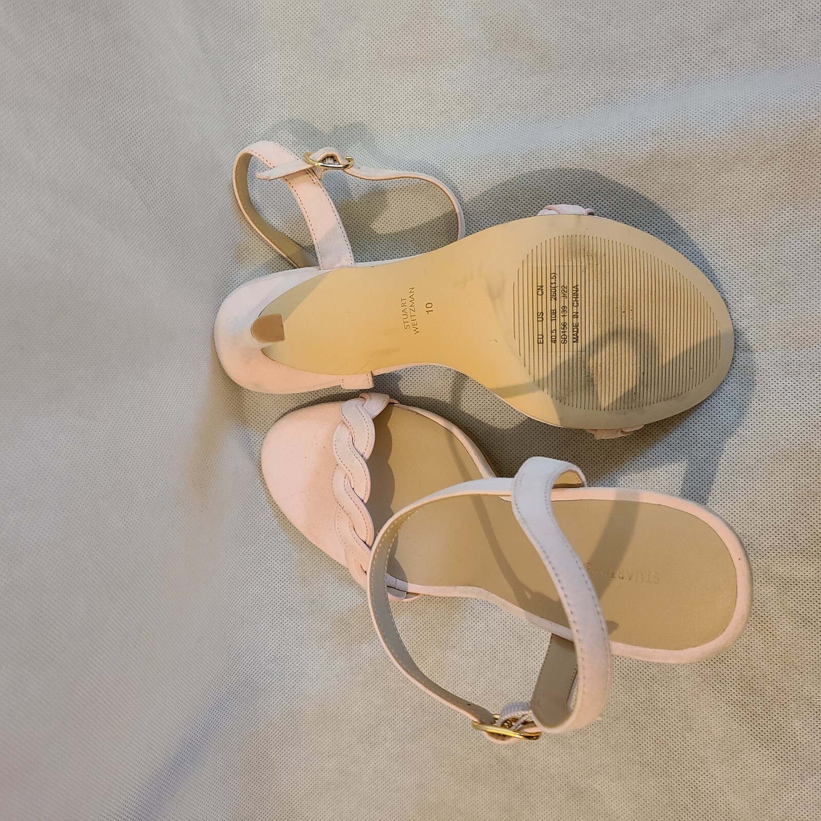 Stuart Weitzman Dancer Twistie 100 Suede Sandal Light Pink Women’s Size 10B New
